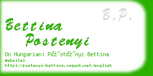 bettina postenyi business card